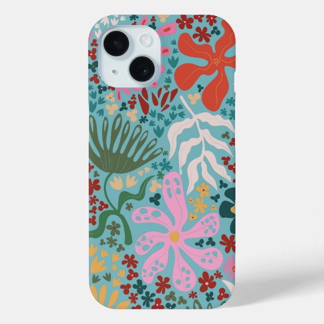 Botanical Boho Series Turqoise  Case-Mate iPhone Case (Back)