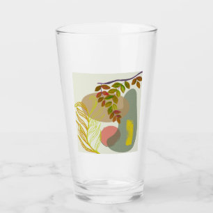Botanical Boho Yellow Green Glass
