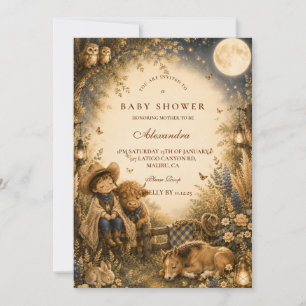 Botanical Boy Western Boho Baby Shower Invitation
