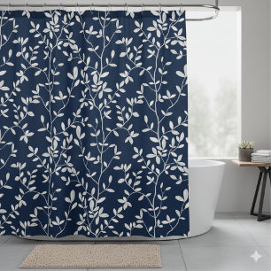 Botanical Branch Pattern-Nature-Inspired Decor Shower Curtain