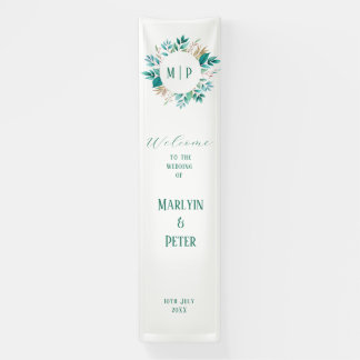 Botanical Branches watercolor theme Bright colors Banner