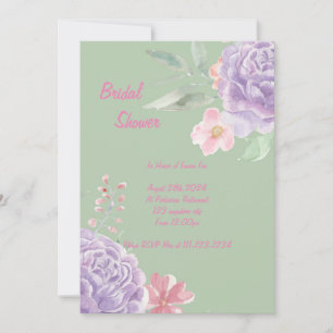 Botanical bridal shower invitation 
