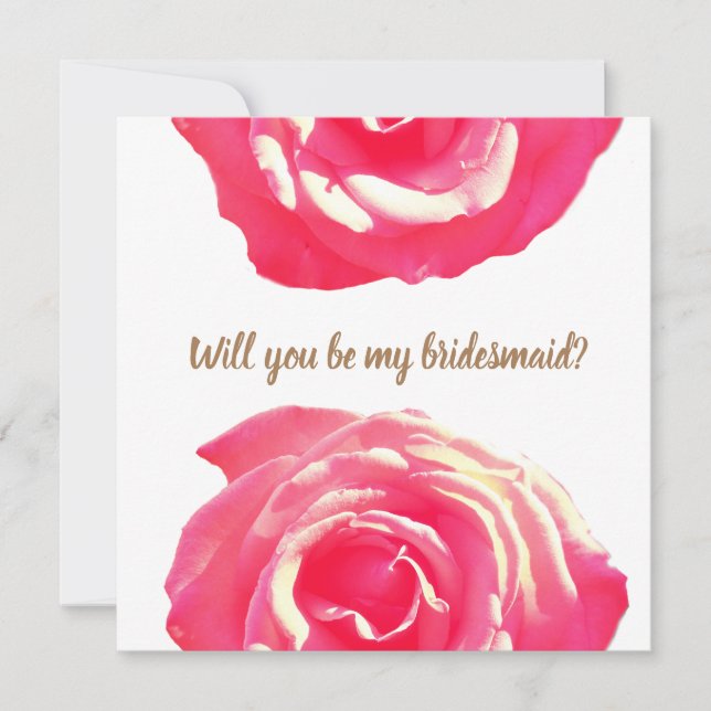 Botanical  Bridesmaid  Wedding Card (Front)