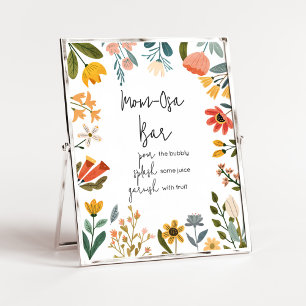 Botanical Bright Wildflower Mum Osa Bar Poster