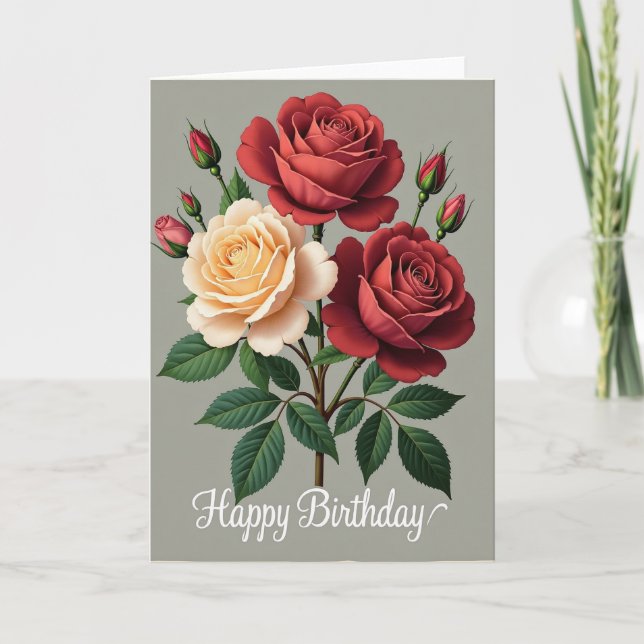 Botanical Buds Birthday Card (Front)