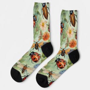Botanical Bug Symphony Socks