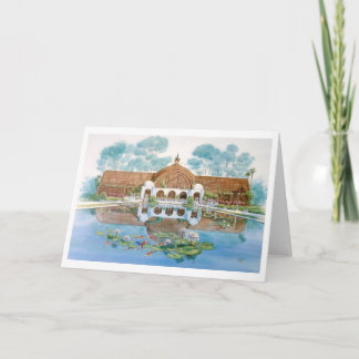 BOTANICAL BUILDING & LILY POND CARD