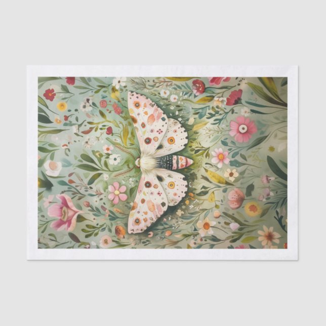 Botanical Butterfly Moth Tissue Paper (Front)