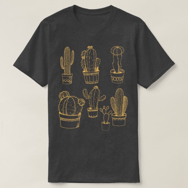 Botanical Cacti T-Shirt (Design Front)