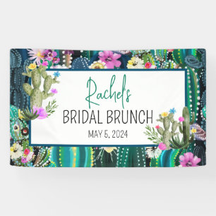 Botanical Cactus+Florals I Custom Banner