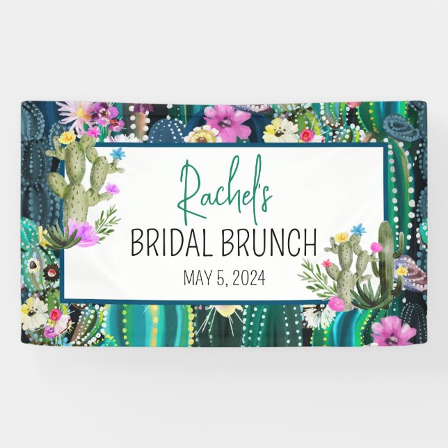 Botanical Cactus+Florals I Custom Banner (Horizontal)