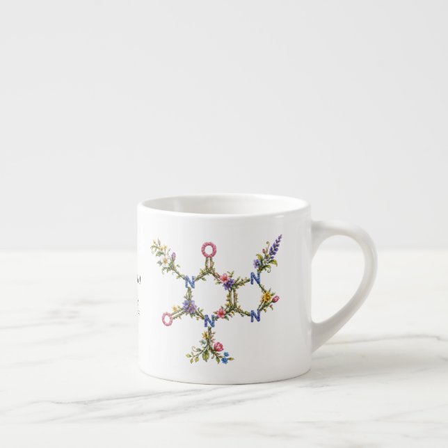 Botanical Caffeine Molecule Mug (Right)