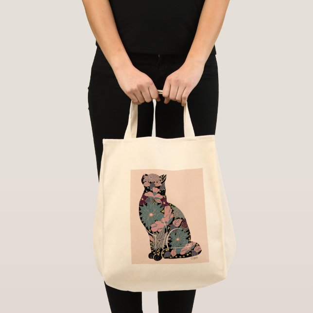 Botanical Cat Market Tote Bag (Front (Product))