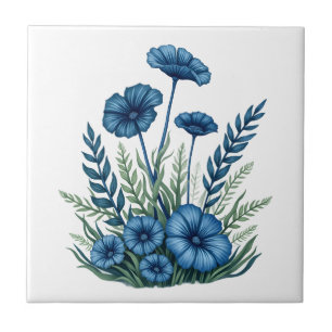 Botanical Ceramic Tile for Home Décor