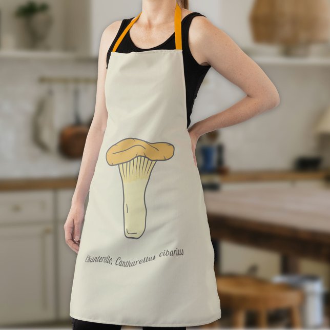 Botanical Chanterelle Mushroom Apron (Botanical Chanterelle Mushroom Apron)