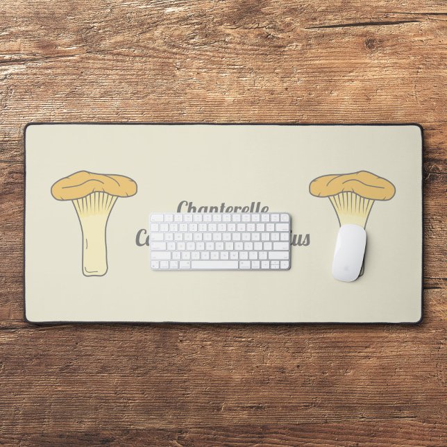 Botanical Chanterelle Mushroom Desk Mat (Botanical Chanterelle Mushroom Desk Mat)