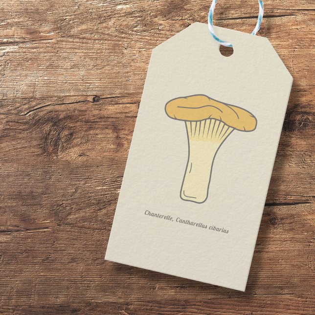 Botanical Chanterelle Mushroom Gift Tag (Botanical Chanterelle Mushroom Gift Tag)