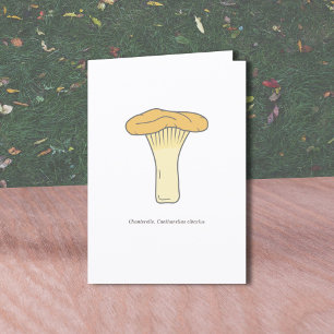 Botanical Chanterelle Mushroom Greeting Card