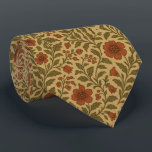 Botanical Charm Tie<br><div class="desc">Bring timeless botanical charm to your wardrobe with this elegant silk necktie featuring a classic vintage pattern of rich red flowers, green vines, and delicate leaves on a warm textured cream background. Perfect for fall weddings, garden parties, or adding romantic sophistication to navy, beige, or charcoal suits. The heritage-inspired floral...</div>