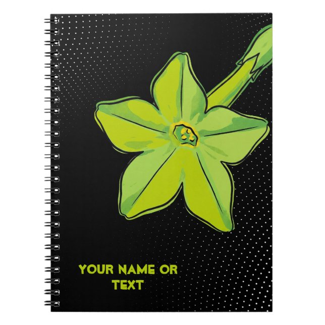Botanical Chartreuse: The 'Lime Green' Nicotiana Notebook (Front)