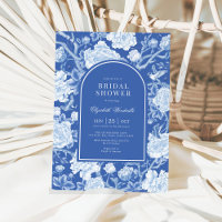 Botanical Chinoiserie Delft Blue Bridal Shower