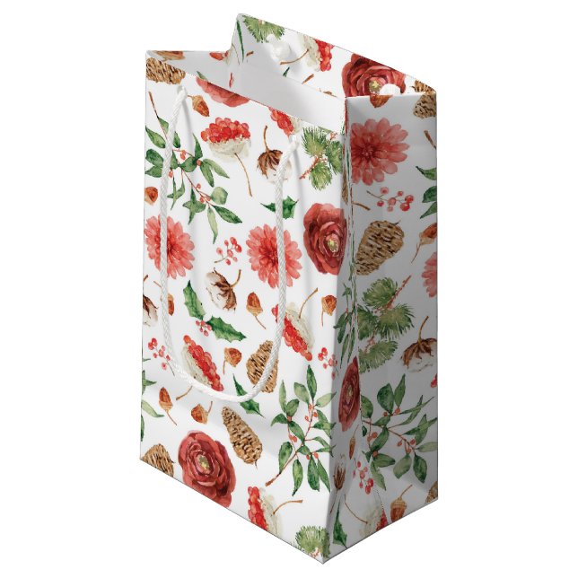 Botanical Christmas Gift Bags (Front Angled)