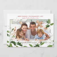 Botanical Christmas Jasmine Flowers Family Photo