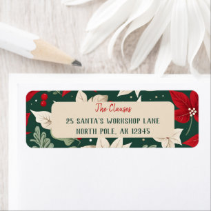  Botanical Christmas Winter Garden Return Address Label