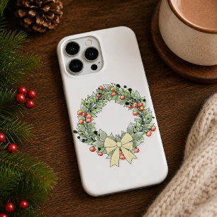 Botanical Christmas Wreath iPhone 16 Pro Case