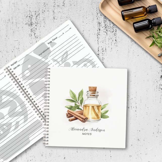 Botanical Cinnamon Essential Oils Watercolor Notebook (Botanical Cinnamon Essential Oils Watercolor Notebook)