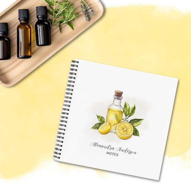 Botanical Citrus Lemon Essential Oils Watercolor Notebook (Botanical Citrus Lemon Essential Oils Watercolor Notebook)