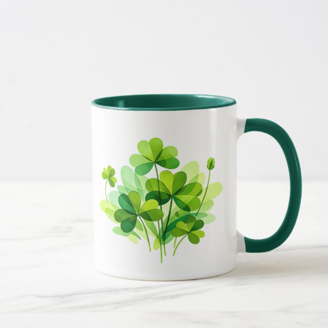 Botanical Clover Bouquet St. Patrick's Day Mug (Right)