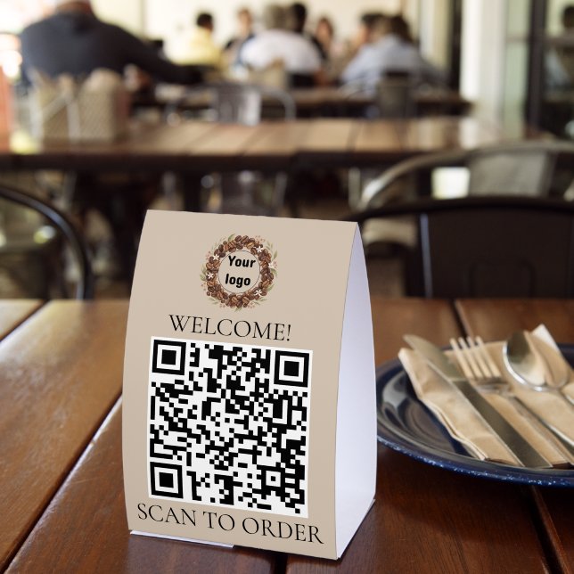 Botanical Coffee Bean Wreath Custom Logo (Insitu(Restaurant))