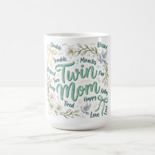 Botanical Coquette Mother's Day/Twin Mum Coffee Mug