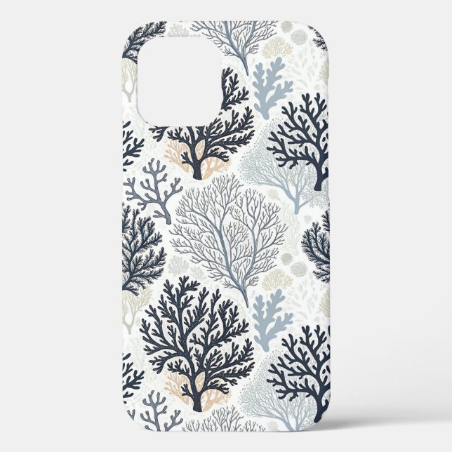 Botanical Coral Ocean Vibes Case-Mate iPhone Case (Back)