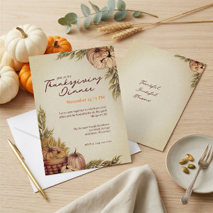 Botanical Cottagecore Friendsgiving Thanksgiving Invitation