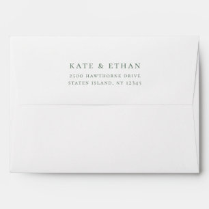Botanical Crest Monogram Wedding Envelope