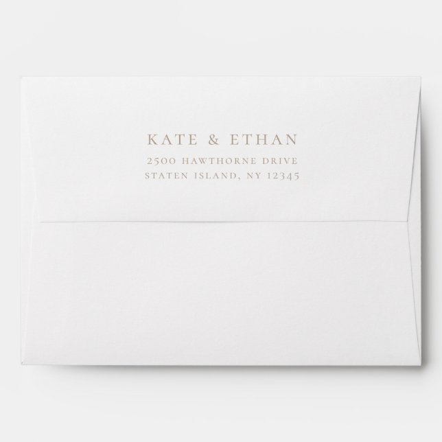 Botanical Crest Monogram Wedding Invitation Envelope (Back (Top Flap))