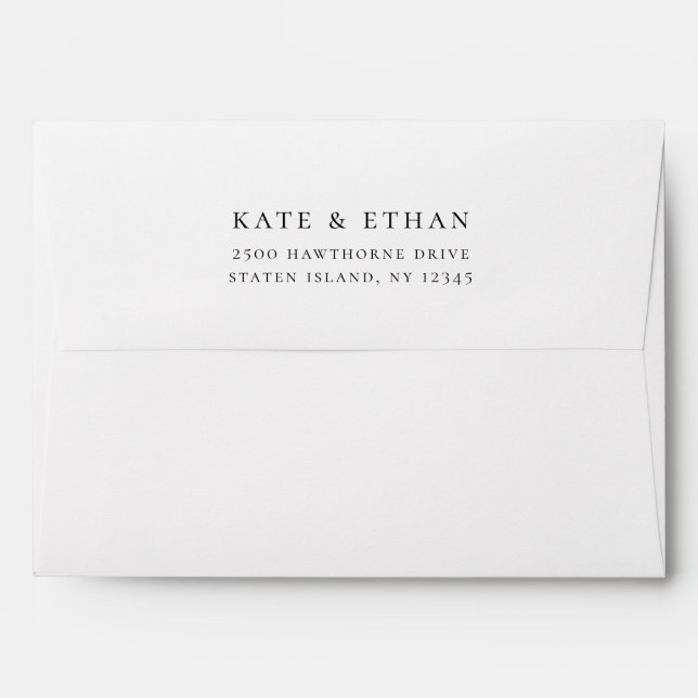 Botanical Crest Monogram Wedding Invitation Envelope (Back (Top Flap))