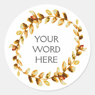 Botanical Crown - Essence - Classic Round Sticker