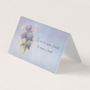 botanical cushion, where calm blooms business card