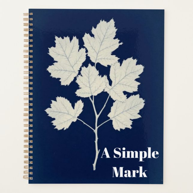 Botanical Cyanotype Art Planner (Front)