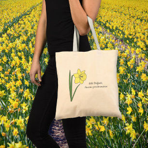Botanical Daffodil Pastel Flower  Tote Bag