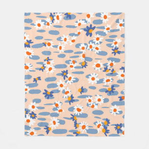 Botanical Daisies: Vintage Seamless Pattern. Fleece Blanket