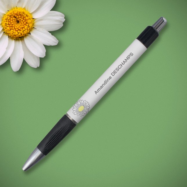 Botanical Daisy Flower White (Daisy Flower White Pen)