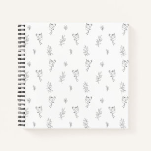 Botanical Dancing Herons Notebook