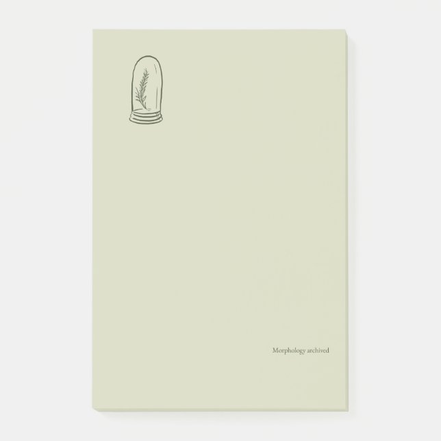 Botanical Dark Academia Minimalist Garden Reader G Post-it Notes (Front)