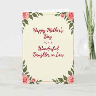 Botanical Daughter In Law Card