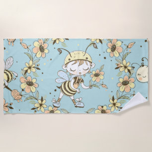 Botanical Decor Beach Towel