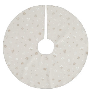 Botanical Dot Pattern Brushed Polyester Tree Skirt